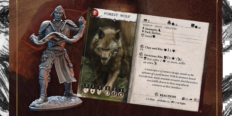 Сражения — карточка врага Forest Wolf